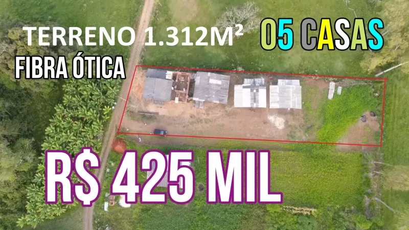 [114855] TERRENO RURAL COM CINCO CASAS - ÓTIMO INVESTIMENTO PARA ALUGAR